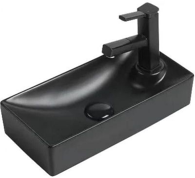 Раковина SantiLine 43 L SL-2009LMB Черная матовая