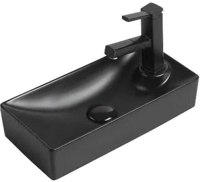 Раковина SantiLine 43 L SL-2009LMB Черная матовая