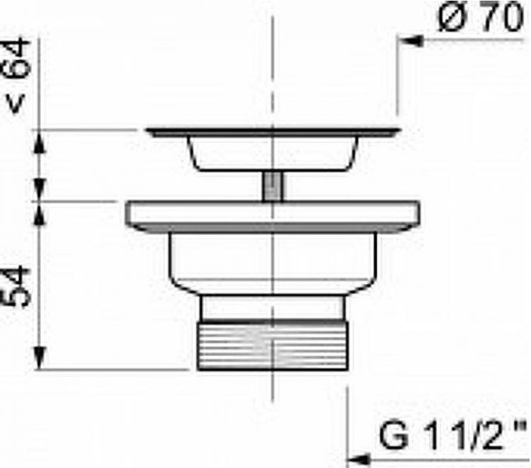 Выпуск для кухонной мойки Wirquin 30718054 Нержавеющая сталь