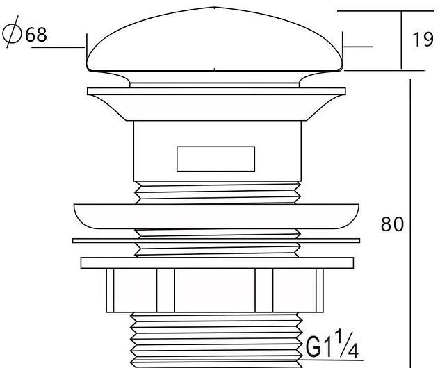 Донный клапан Aquanet 333929 click-clack цвет Черный матовый