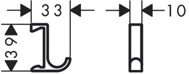 Hansgrohe WallStoris Крючок узкий, цвет: матовый белый