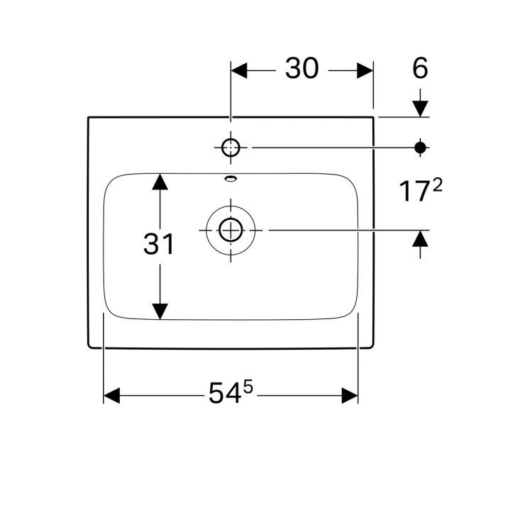 Раковина Geberit iCon, 124060000