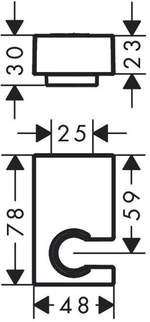 Hansgrohe Держатель ручного душа, настенный, цвет: хром