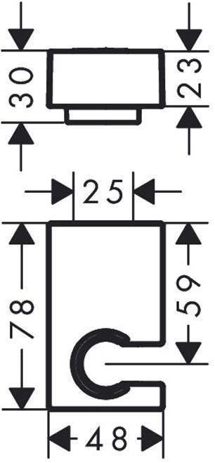 Hansgrohe Держатель ручного душа, настенный, цвет: хром