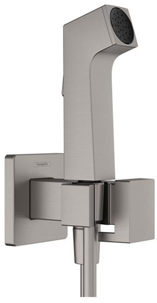 Hansgrohe Bidette Гигиенический душ со смесителем, держателем и шлангом 125см., цвет: шлифованный черный хром