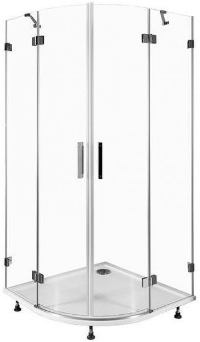 Душевой уголок Aquanet Beta NWD2242 100x100 радиальный профиль Хром стекло прозрачное