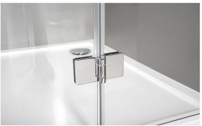 Душевой уголок Aquanet Beta NWD2242 100x100 радиальный профиль Хром стекло прозрачное