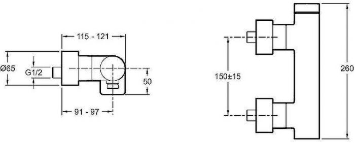 Смеситель для душа Jacob Delafon Composed E73091-CP Хром