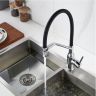 Смеситель для кухни Shevanik S343-3 цвет Хром Черный Смеситель для кухни Shevanik S343-3 цвет Хром Черный