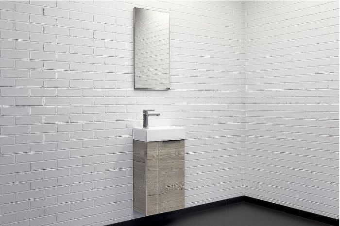 Тумба с раковиной Comforty Асти 40 00-00013798 подвесная Дуб дымчатый