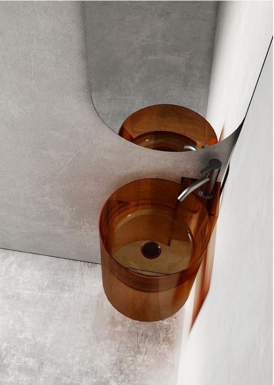 Раковина Abber Kristall 42 AT2705Opal Коричневая