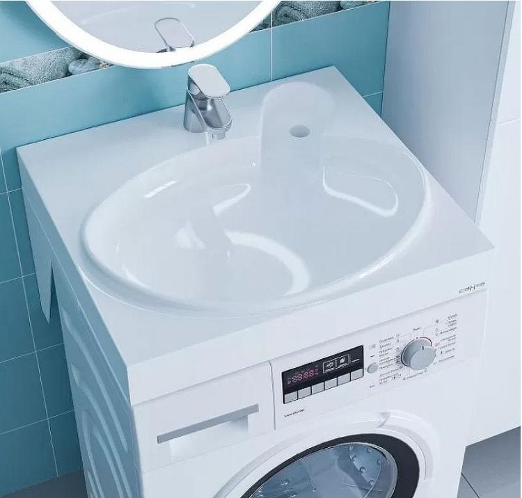 Раковина СанТа Сатурн 60 900126 на стиральную машину Белая Раковина СанТа Сатурн 60 900126 на стиральную машину Белая