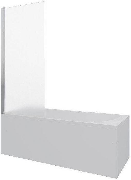 Шторка на ванну Berges River S 80х145 065019 профиль Хром стекло матовое