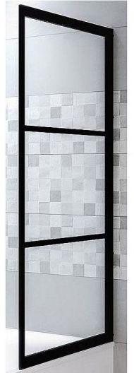 Шторка на ванну Riho Grid GB501 80 G004047121 (GBB5080002) R профиль Черный стекло прозрачное