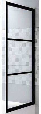 Шторка на ванну Riho Grid GB501 80 G004047121 (GBB5080002) R профиль Черный стекло прозрачное