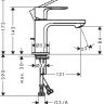 Hansgrohe Rebris E Смеситель для раковины 80, на 1 отв., с донным клапаном, цвет: хром