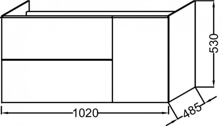 Тумба под раковину Jacob Delafon Odeon Up 102 см EB891-G1K, ярко-красный глянцевый Тумба под раковину Jacob Delafon Odeon Up 102 см EB891-G1K, ярко-красный глянцевый