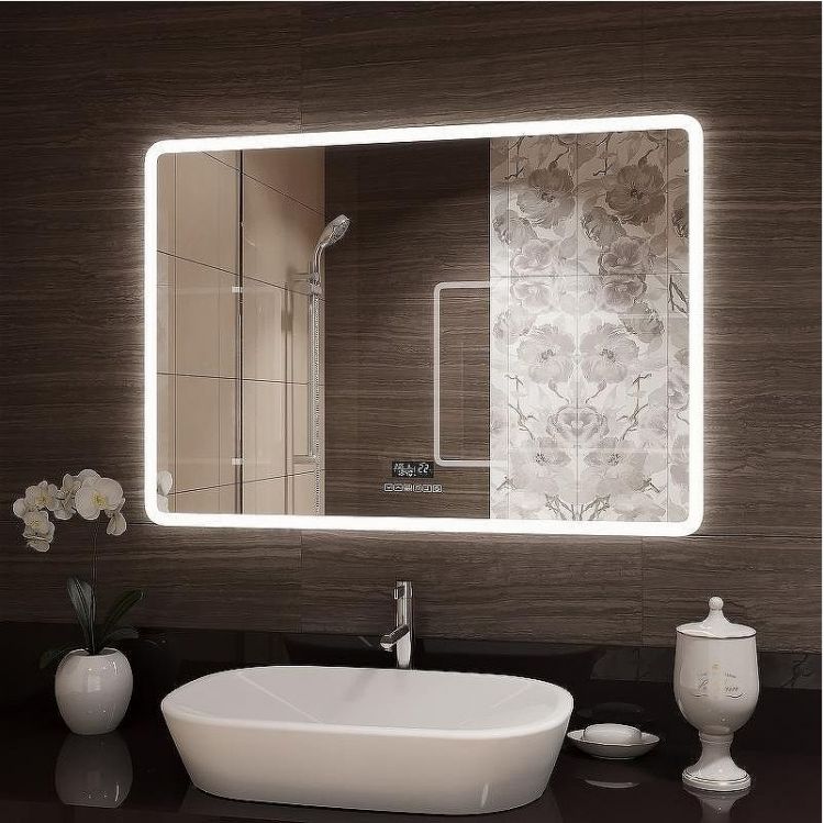 Зеркало Континент Demure 1000х700 ЗЛП259 с подсветкой с многофункциональной панелью