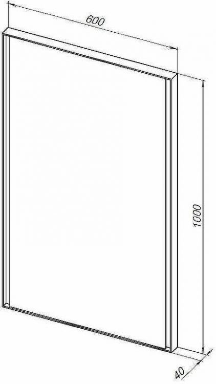 Зеркало Allen Brau Infinity 60 1.21019.BL с подсветкой Черное с сенсорным выключателем