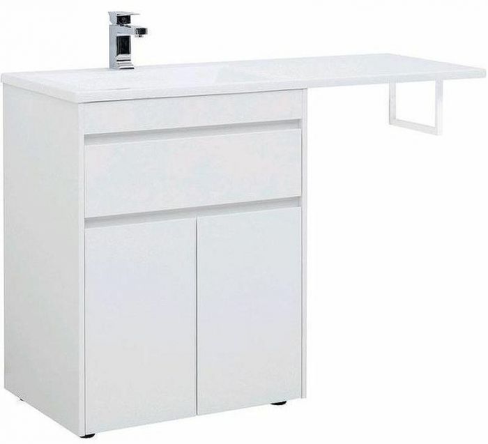 Тумба с раковиной Aquanet Токио 130 L 239215 Белая