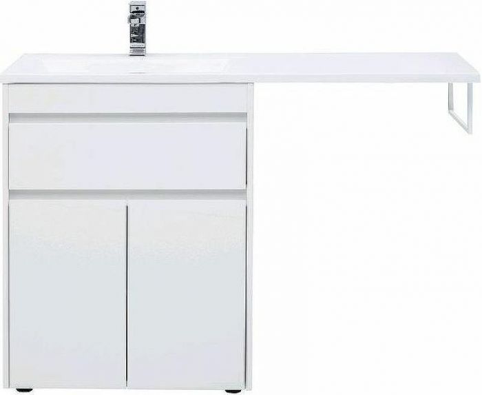 Тумба с раковиной Aquanet Токио 130 L 239215 Белая
