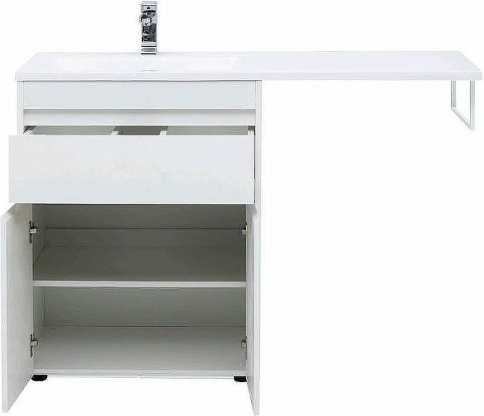 Тумба с раковиной Aquanet Токио 130 L 239215 Белая