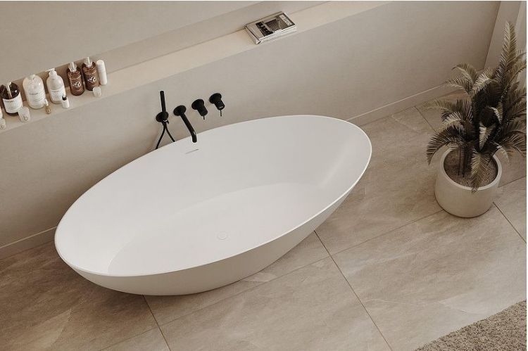 Ванна из искусственного камня Abber Stein 180x85 AS9625-1.8 без гидромассажа Ванна из искусственного камня Abber Stein 180x85 AS9625-1.8 без гидромассажа