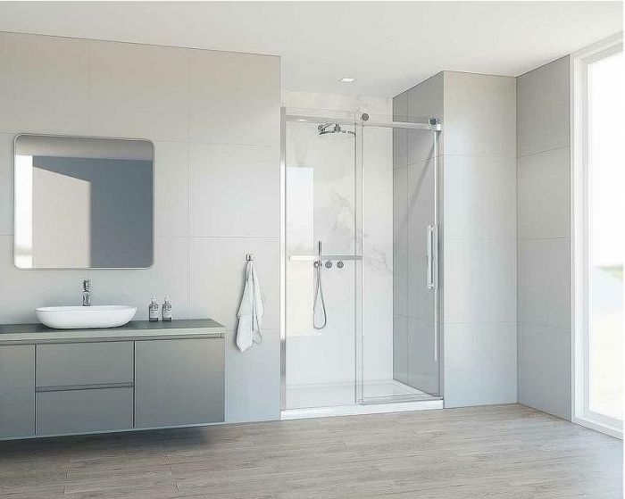 Душевая дверь Vincea Como Soft 130 VDS-1CS130CL профиль Хром стекло прозрачное