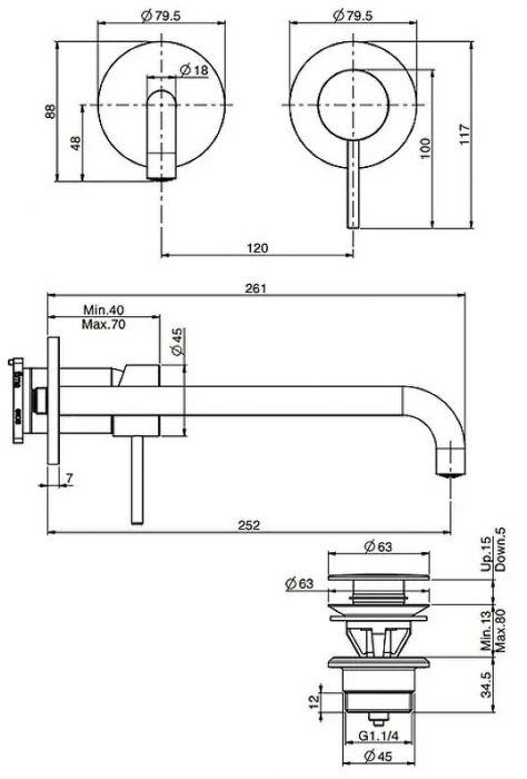 Смеситель для раковины Fima Carlo Frattini Spillo Up F3051WZX9CR цвет Хром
