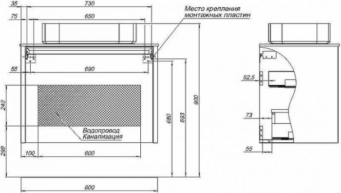 Тумба под раковину Allen Brau Fantasy 80 1.11002.WM подвесная Белая матовая
