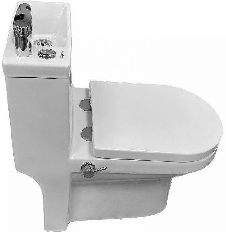 Унитаз биде Laguraty 8074AC с раковиной и смесителем с бачком и сиденьем Микролифт