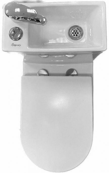 Унитаз биде Laguraty 8074AC с раковиной и смесителем с бачком и сиденьем Микролифт