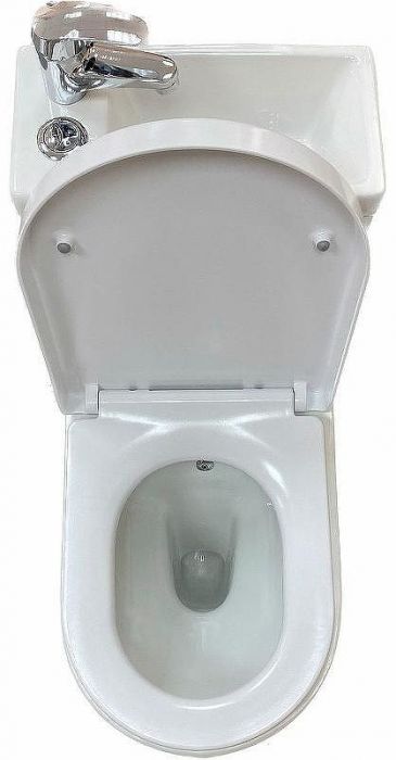 Унитаз биде Laguraty 8074AC с раковиной и смесителем с бачком и сиденьем Микролифт