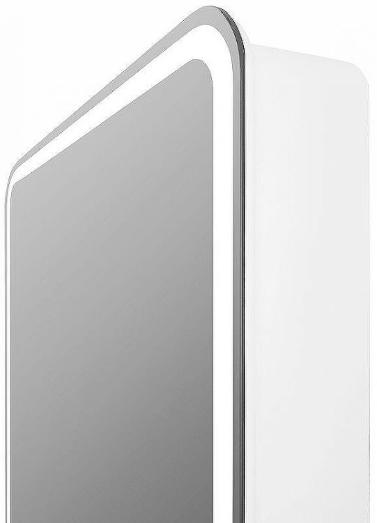 Зеркальный шкаф Reflexion Circle 400х800 R RF2104SR с подсветкой Белый матовый
