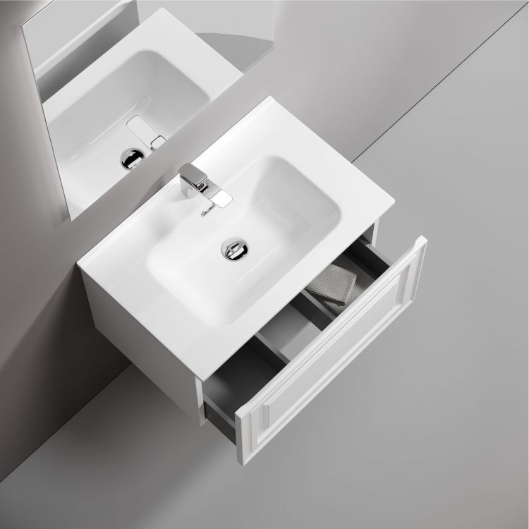 Тумба подвесная SANCOS Very 690х445х406, c одним ящиком оснащенным доводчиками, Bianco ,VR70W