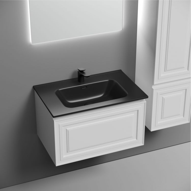 Тумба подвесная SANCOS Very 690х445х406, c одним ящиком оснащенным доводчиками, Bianco ,VR70W