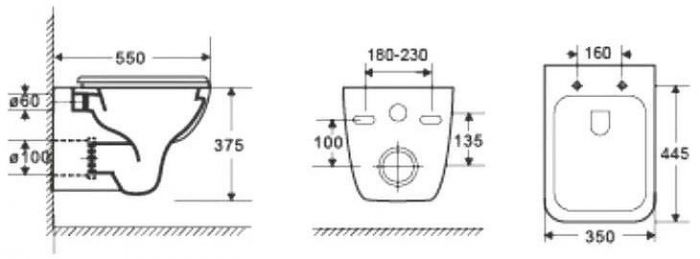 Унитаз WeltWasser Kehlbach 004 GL-WT 10000003810 подвесной Белый глянец с сиденьем Микролифт