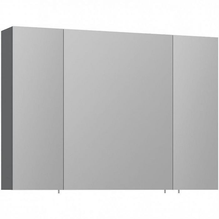 Зеркальный шкаф Orka Likya 100 3001090 с подсветкой Антрацит матовый