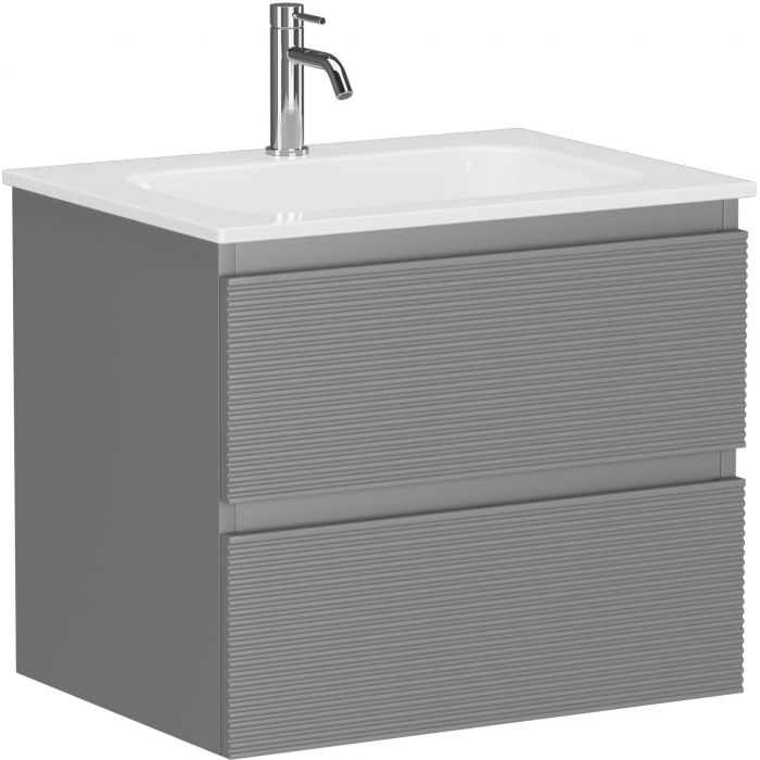 Тумба подвесная SANCOS под раковину Folk, Ergraut soft 590х445х500, FL60ES