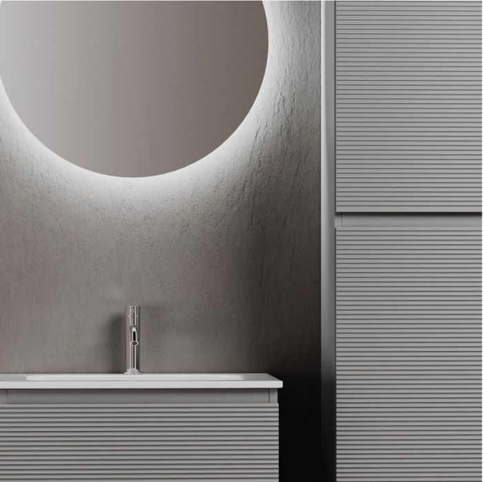 Тумба подвесная SANCOS под раковину Folk, Ergraut soft 590х445х500, FL60ES