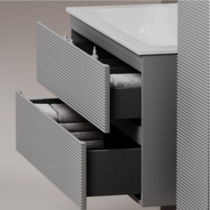 Тумба подвесная SANCOS под раковину Folk, Ergraut soft 590х445х500, FL60ES