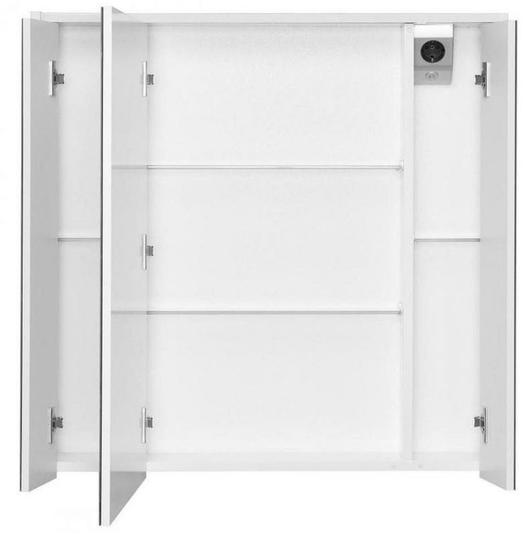 Зеркальный шкаф Roca Ronda 80 ZRU9303009 с подсветкой Бетон Белый матовый