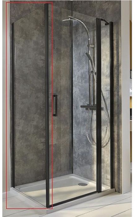 Душевая стенка Jacob Delafon Contra 90 E22FT90-BL профиль Черный матовый стекло прозрачное