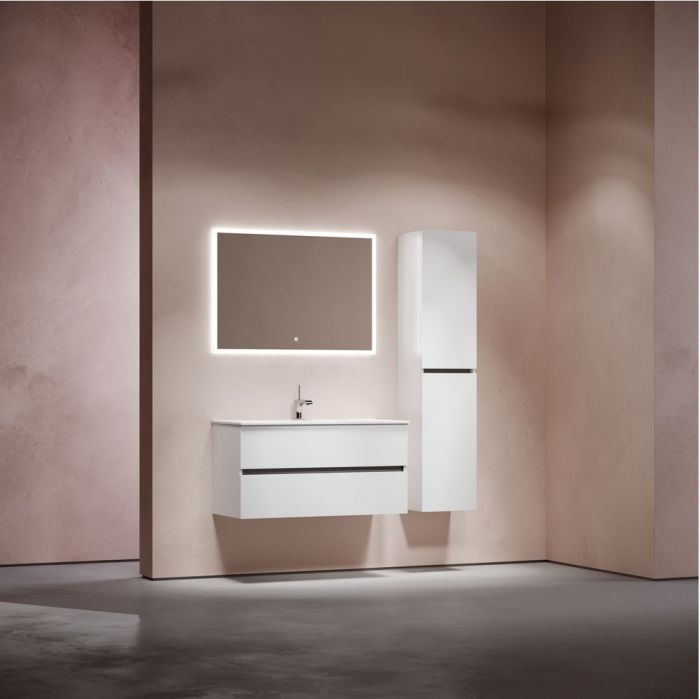 Тумба подвесная SANCOS под раковину Urban, белый глянец 990х450х550, UR100W