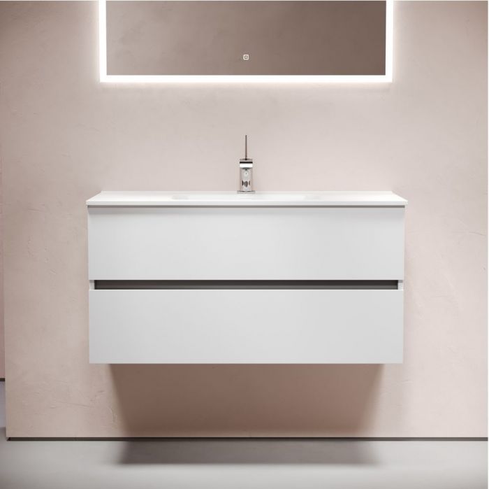 Тумба подвесная SANCOS под раковину Urban, белый глянец 990х450х550, UR100W