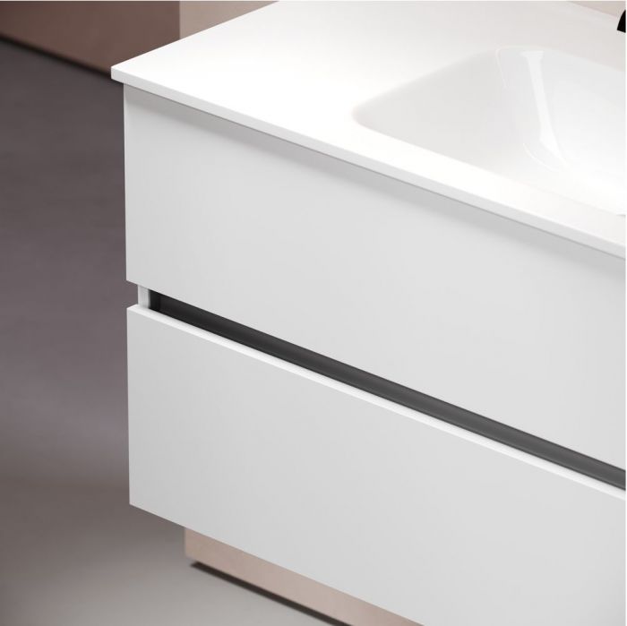 Тумба подвесная SANCOS под раковину Urban, белый глянец 990х450х550, UR100W