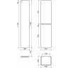 Шкаф-пенал SANCOS Urban подвесной, дуб галифакс натуральный 350х300х1600, PUR35EG