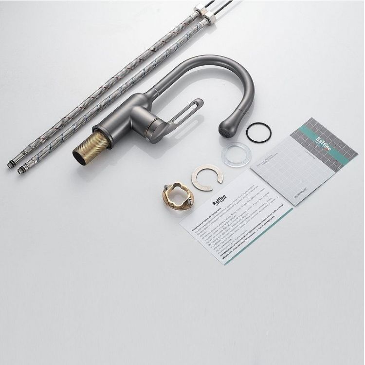 Смеситель для раковины Raffine F101T цвет Оружейная сталь Смеситель для раковины Raffine F101T цвет Оружейная сталь