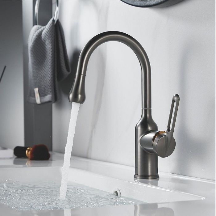 Смеситель для раковины Raffine F101T цвет Оружейная сталь