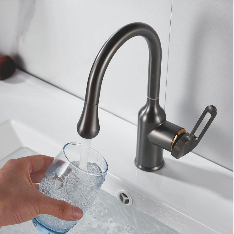 Смеситель для раковины Raffine F101T цвет Оружейная сталь Смеситель для раковины Raffine F101T цвет Оружейная сталь